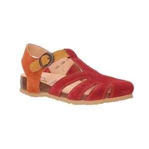 Think! Julia red/orange/yellow suede Rossi Kombi strappy sandal
